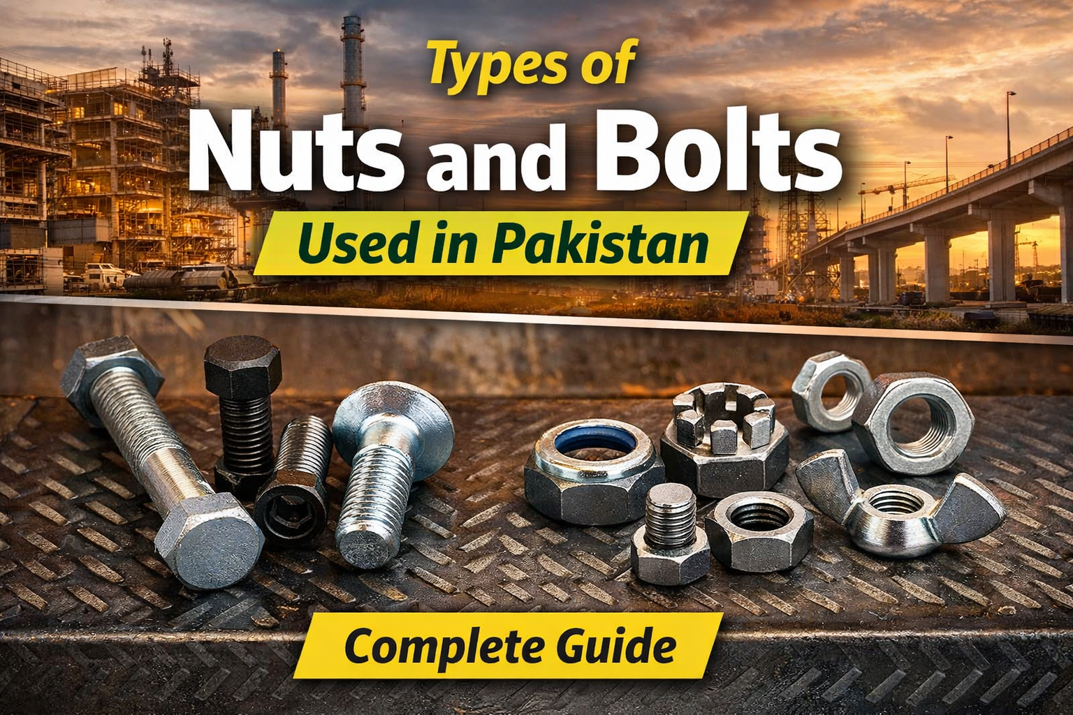 Types of Nuts and Bolts Used in Pakistan